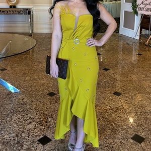 Custom Lime Green Midi Dress